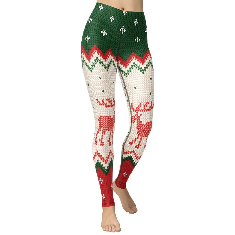 Customer Appreciation Sale Knitted Print Ugly Christmas Yoga Leggings