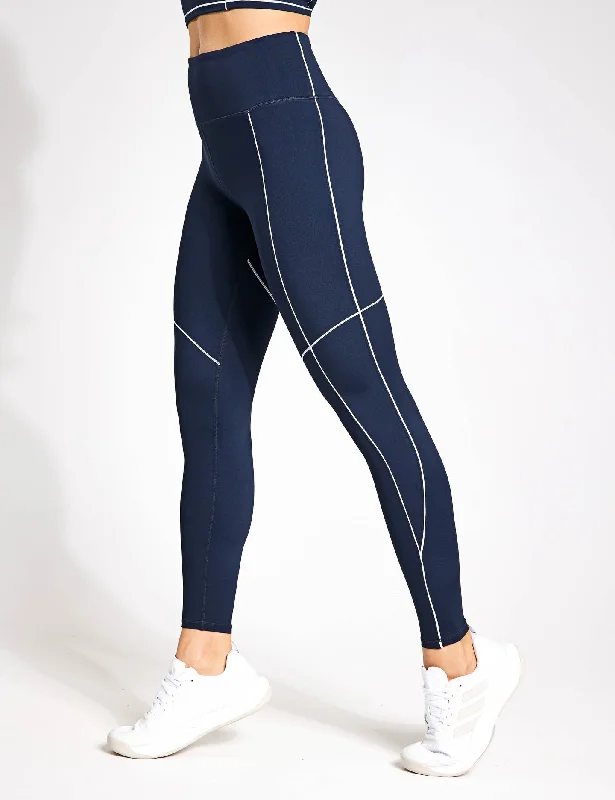 Quick Sale Amara Legging - Navy Blue/White