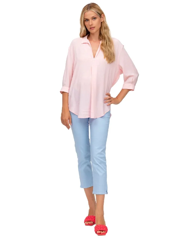 Deal of the Week Maternity Capri Pants in Stretch Cotton - Cashmere Blue