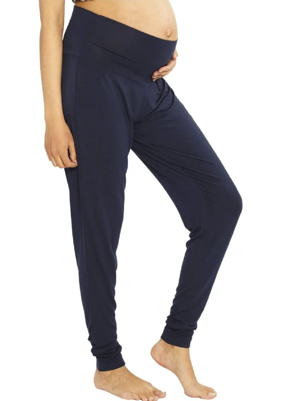 Huge Discounts Bamboo Maternity Pants - Navy