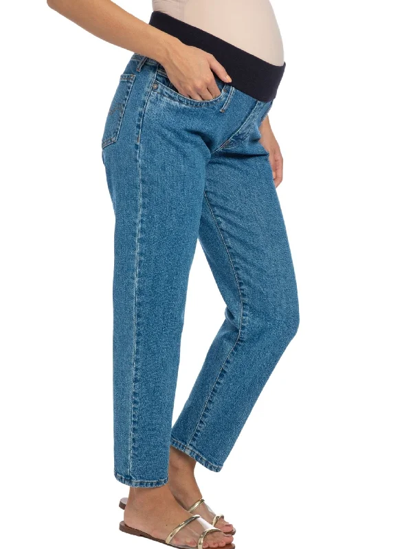 Overstock Sale Mum Fit Maternity Jeans - Light Wash