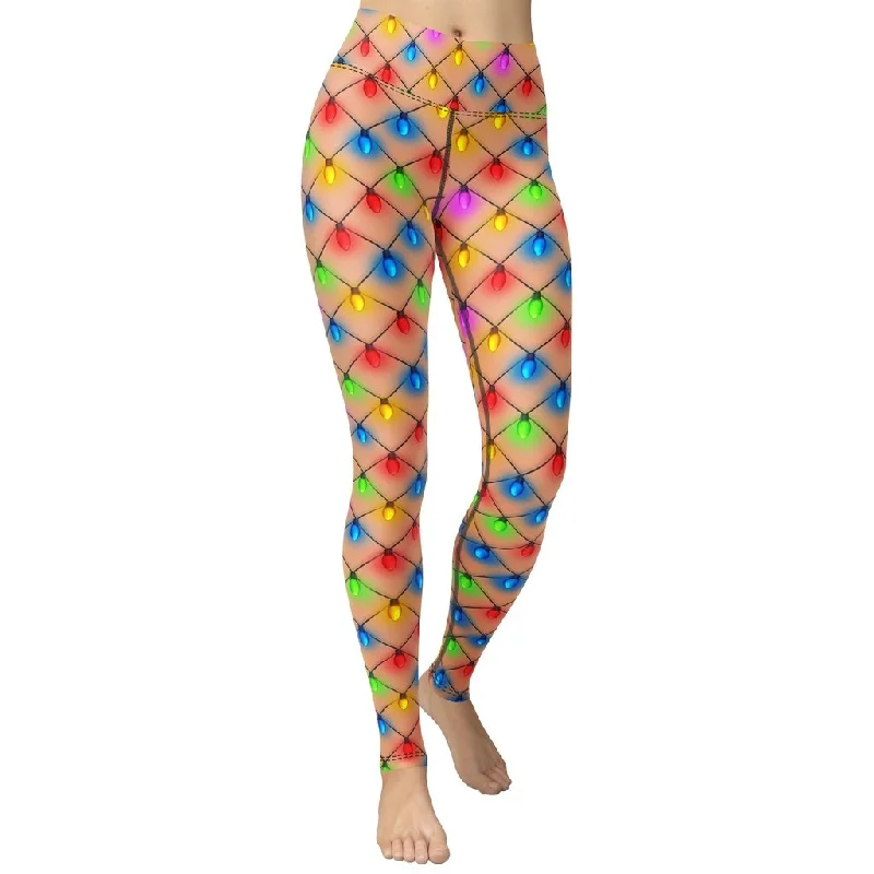Factory Direct Sale Naughty Christmas Lights Yoga Leggings