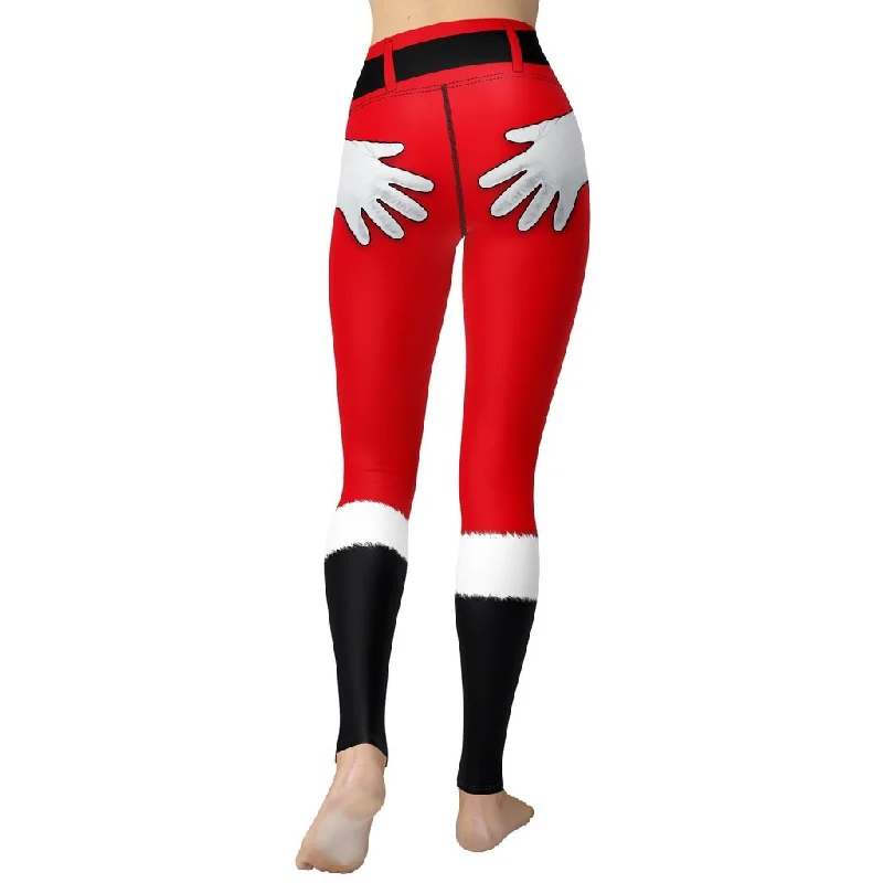 Warehouse Sale Naughty Santa Outfit Yoga Leggings