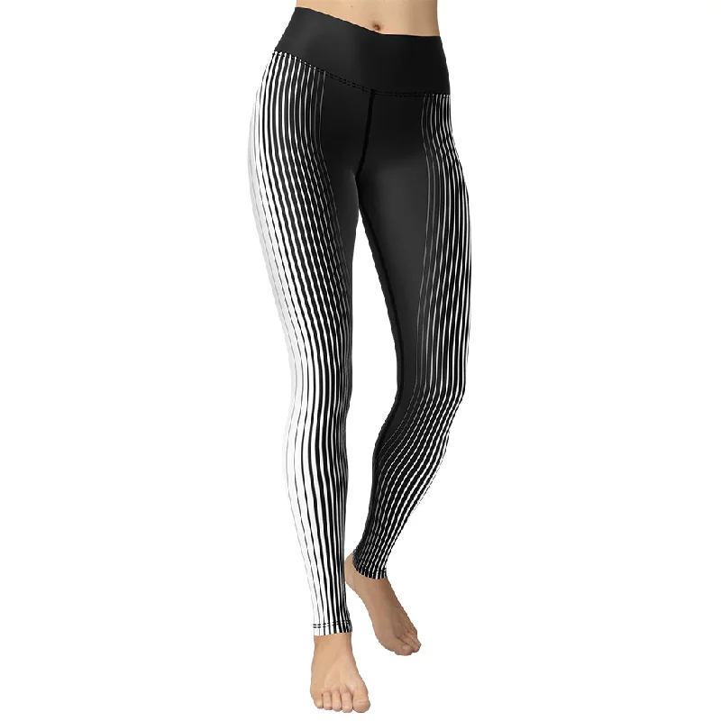 Limited Time Discount Optical Illusion Vertical Lines Yoga Leggings