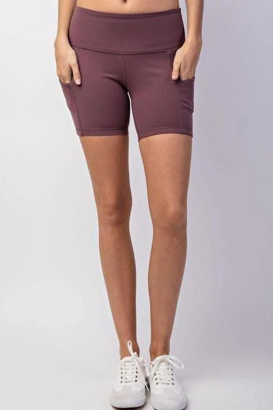 Great Deals Plum Waistband Yoga pant with side pocket