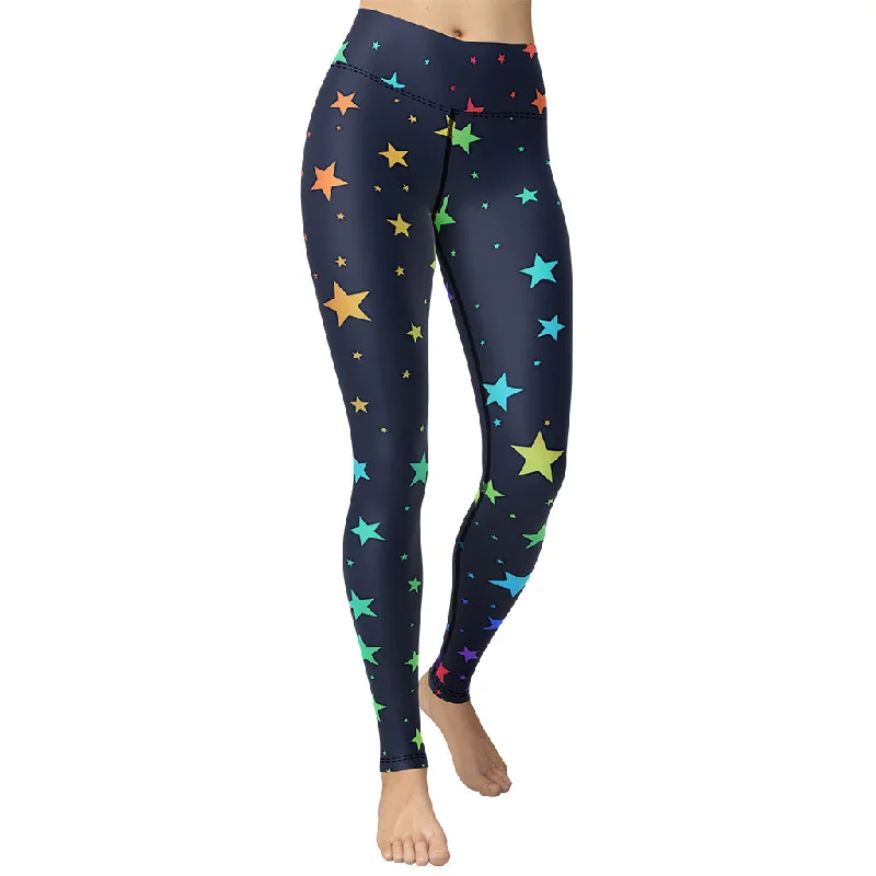 Best Bargains Rainbow Stars Yoga Leggings
