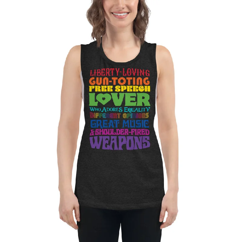 Quick Sale Reasonable Virtue Signaling Ladies’ Muscle Tank