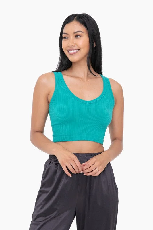 Get It Before It’s Gone MONO B - Ribbed Seamless Cropped Tank Top