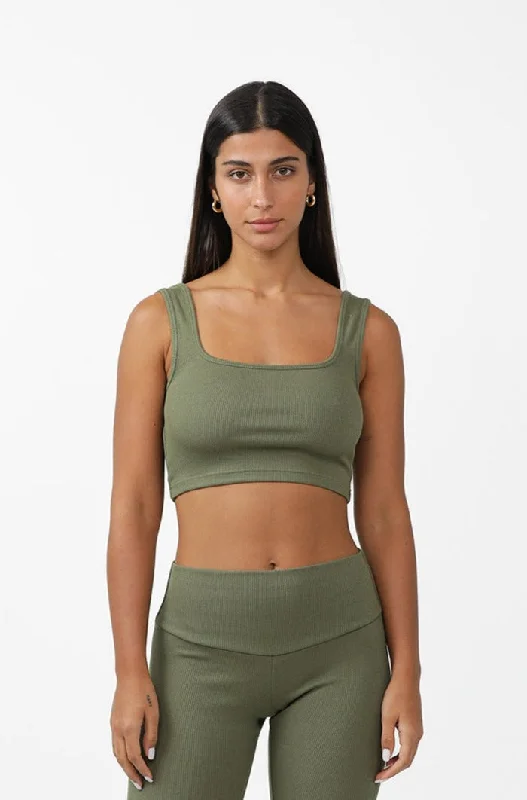 Fantastic Offers Organic Cotton & Bamboo Ribbed Strap Top