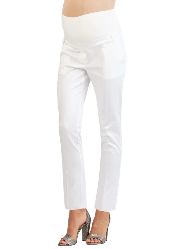 Can't Miss Straight Leg Tailored Maternity Trouser - White