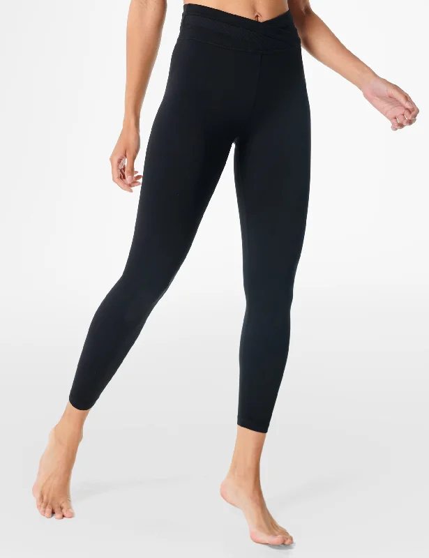 Today’s Deal All Day Wrap Waist 7/8 Leggings - Black
