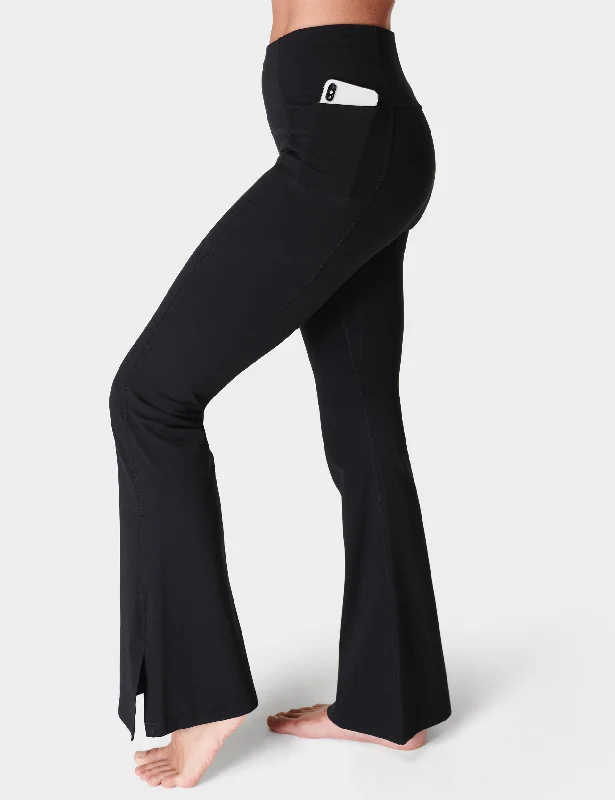 Final Clearance Super Soft Flare Yoga Trousers - Black
