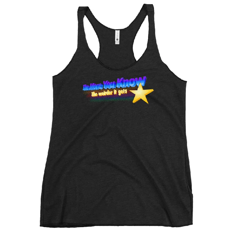 Markdowns The More You Know The Weirder It Gets Women's Tri-Blend Racerback Tank