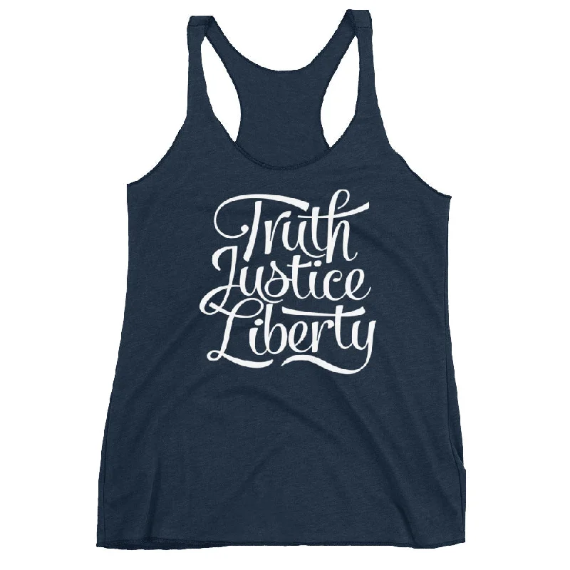 Clearance Sale Truth Justice Liberty Women's Tri-Blend Racerback Tank