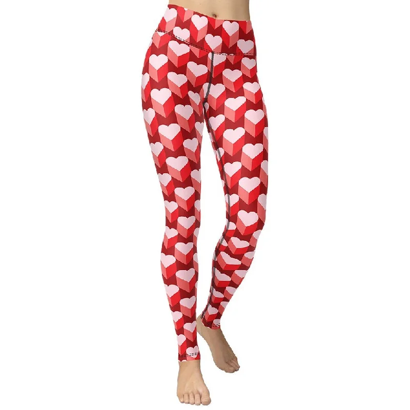 Inventory Reduction Valentine's Day Heart Yoga Leggings