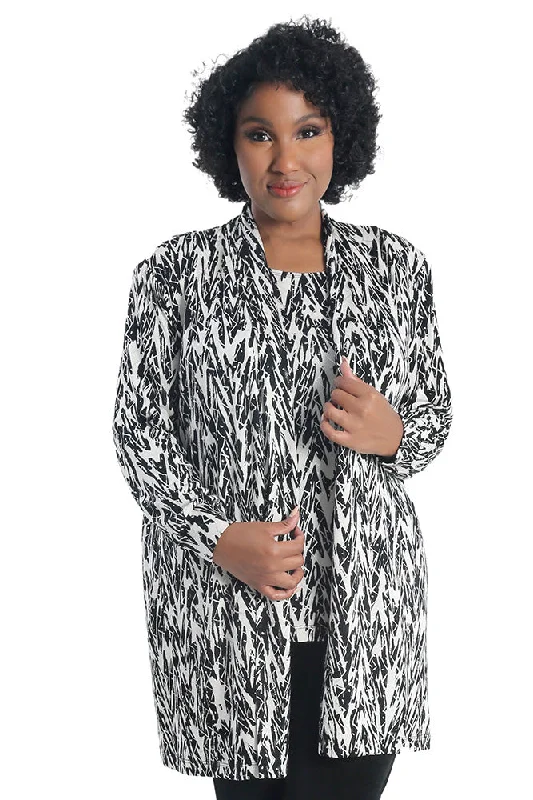 The Best Prices Vikki Vi Classic Glitzy Zebra Long Kimono Jacket