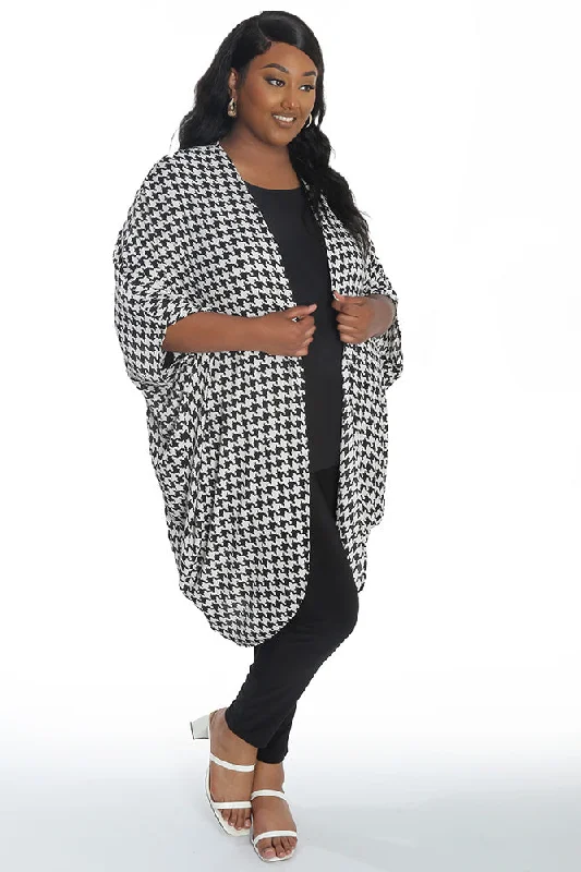 Unmissable Offer Vikki Vi Houndstooth Duster Length Cocoon