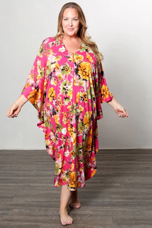 Best Bargains Vikki Vi Jersey Dixie Zip Front Caftan