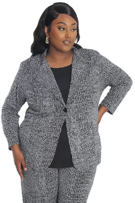 Year-End Sale Vikki Vi Jersey Salt & Pepper Blazer