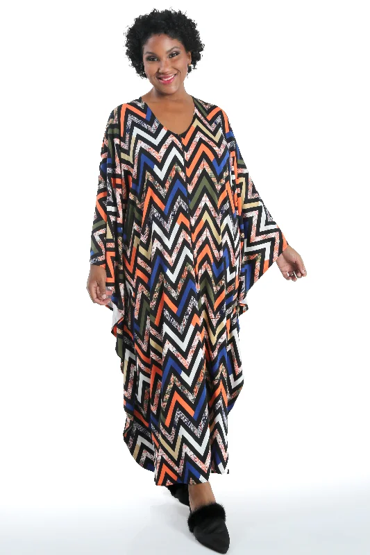 Don’t Miss Out Vikki Vi Jersey Ziggy Zip Front Caftan