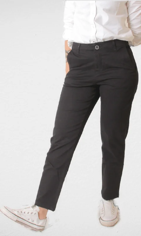 Super Sale Women Gabardine Pants (Black)