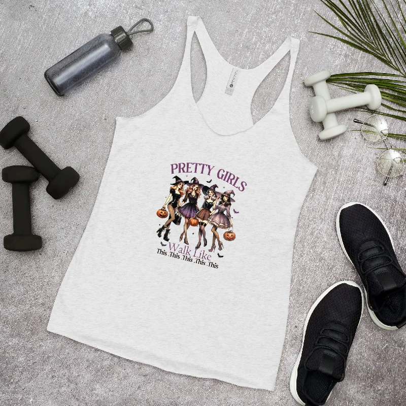 Massive Deals Pretty Girls Walk Like This.This.This Racerback Tank Top