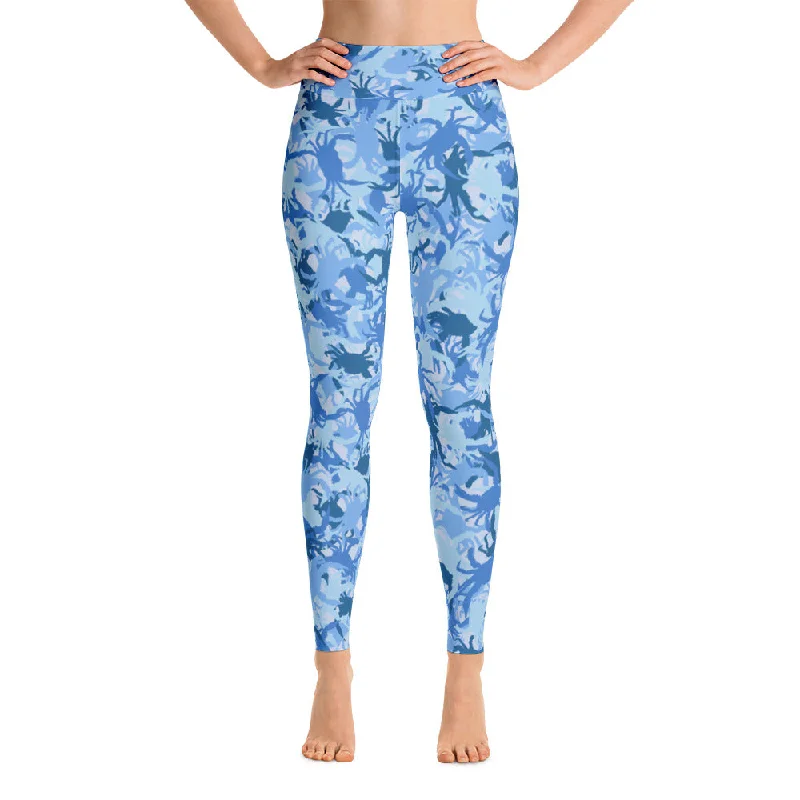 Price Rollback Blue Crab Camo Yoga Leggings
