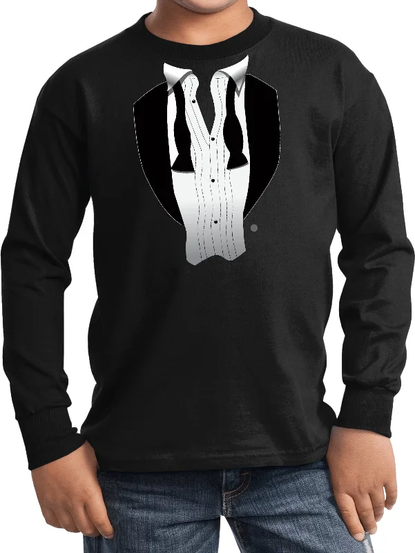 Midnight Madness After Party Tuxedo Youth Long Sleeve Shirt