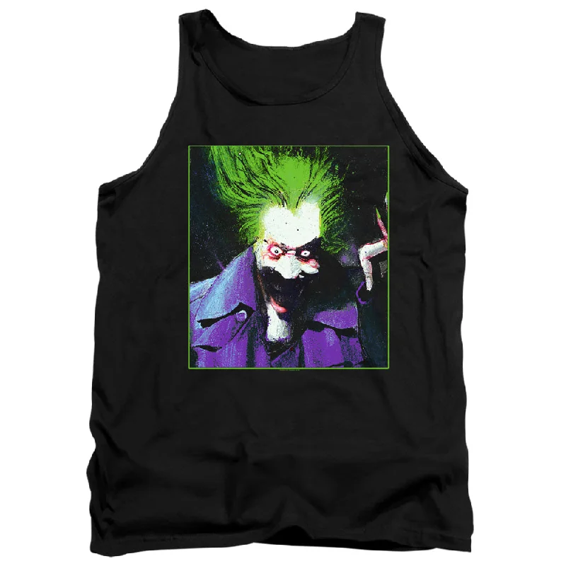 Discount Deals Batman Arkham Asylum Tanktop Joker Portrait Black Tank