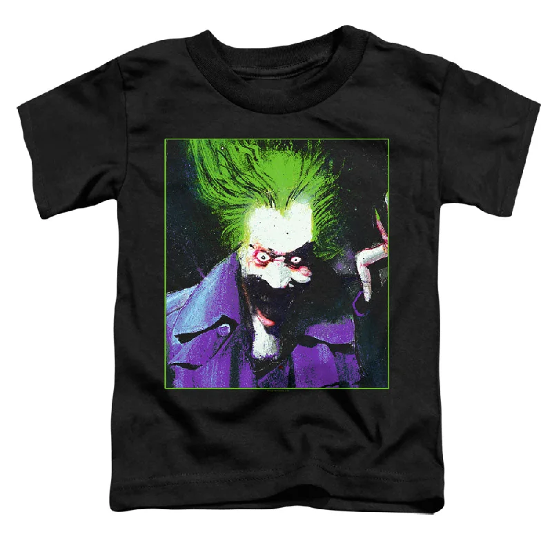 Exclusive Savings Batman Arkham Asylum Toddler T-Shirt Joker Portrait Black Tee