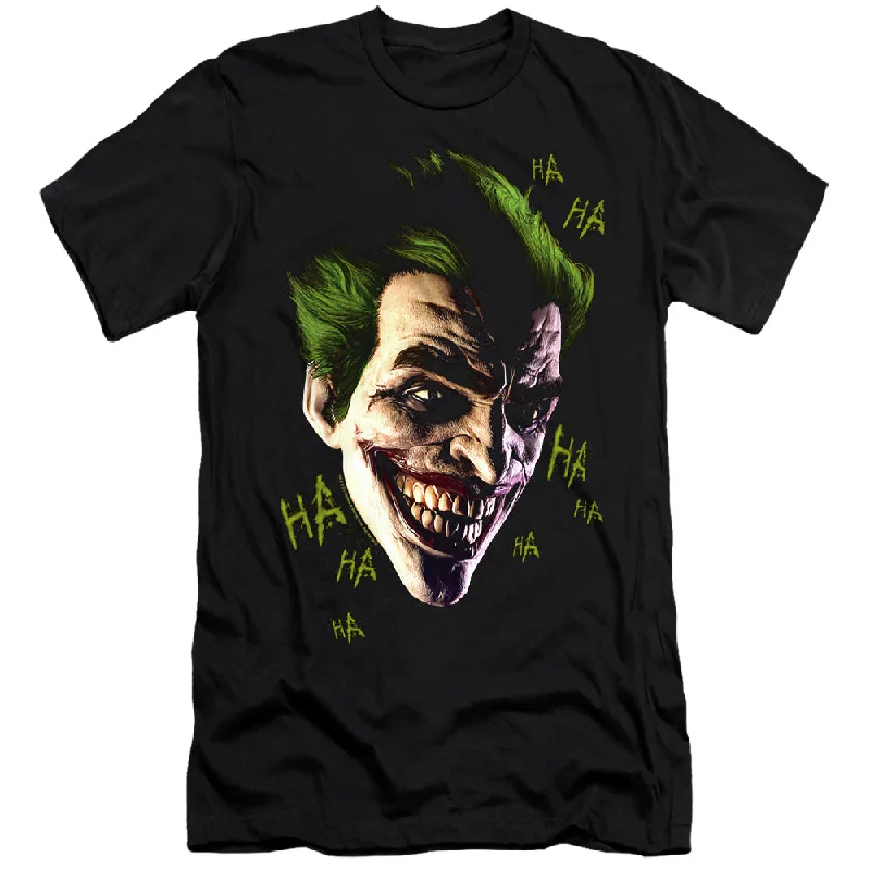 Must-Have Deals Batman Arkham Origins Slim Fit T-Shirt Joker Grin Ha Ha Black Tee