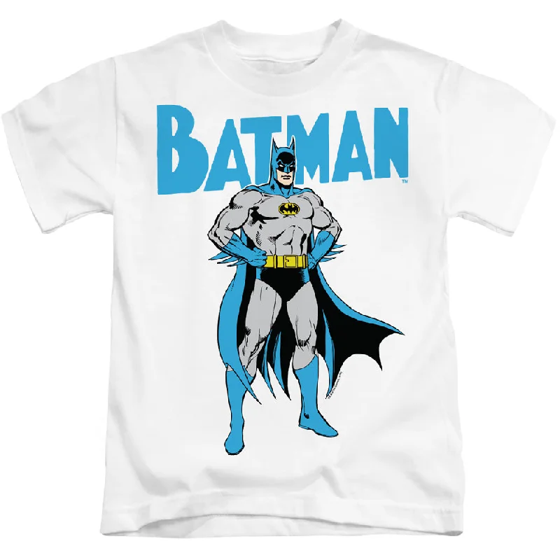 Unbeatable Prices Batman Boys T-Shirt Pose White Tee