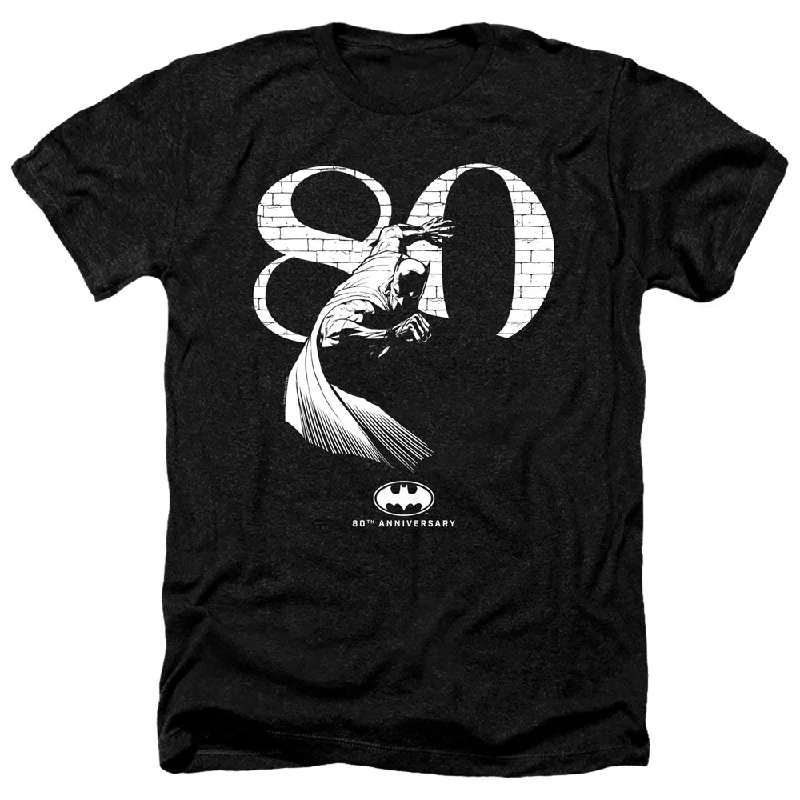 Exclusive Online Offer Batman Heather T-Shirt 80th Anniversary Brick Wall Black Tee