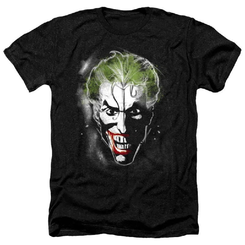 Sneak Peek Sale Batman Heather T-Shirt Joker Face Makeup Black Tee