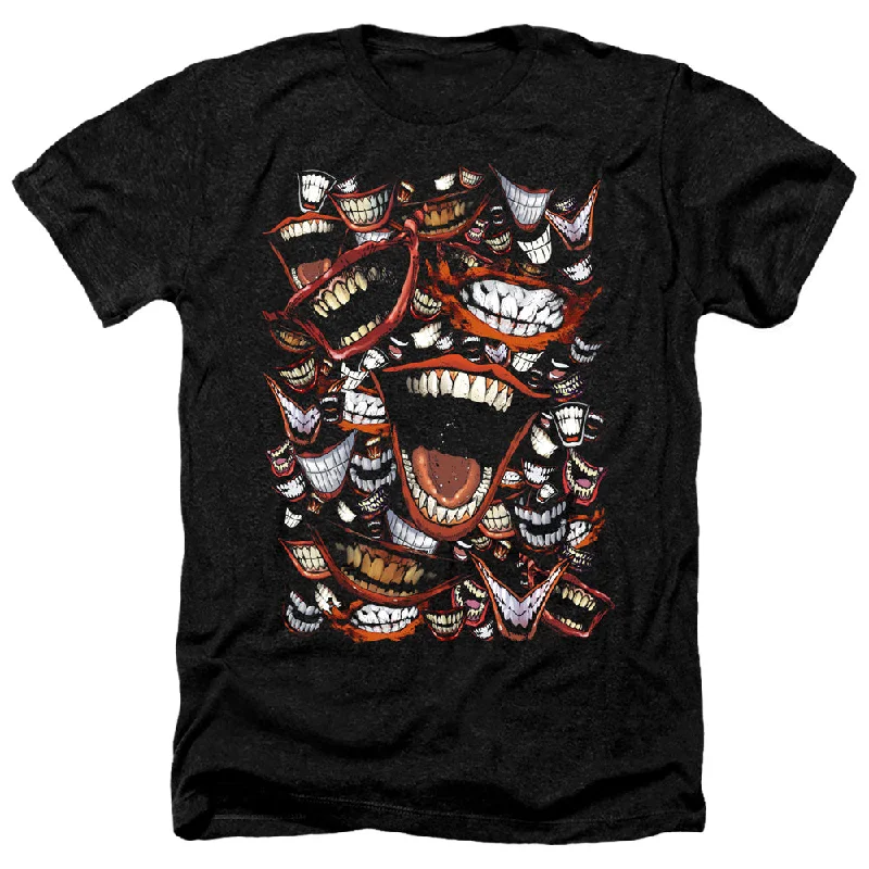 Discount Days Batman Heather T-Shirt Joker Laugh Repeat Black Tee