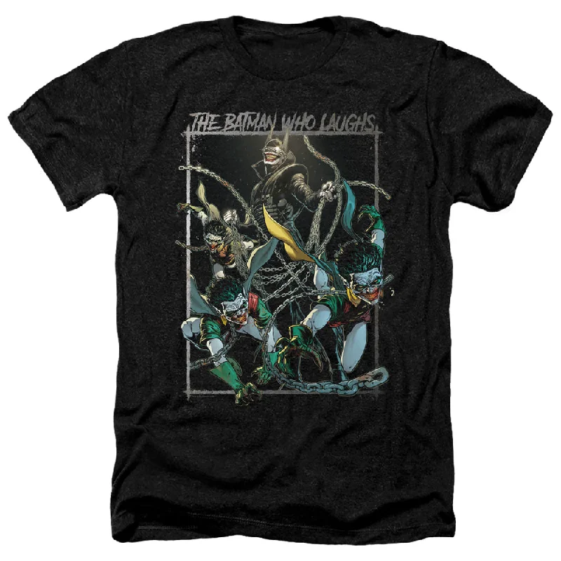 Price Reduction Batman Heather T-Shirt Who Laughs Black Tee