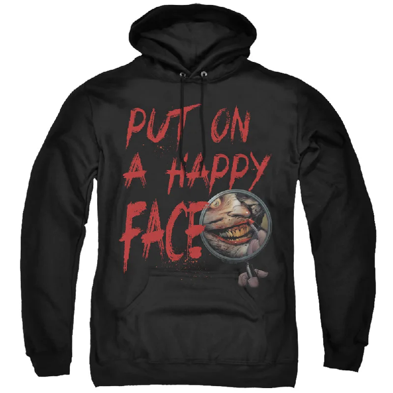 Deal Dash Batman Hoodie Happy Face Black Hoody