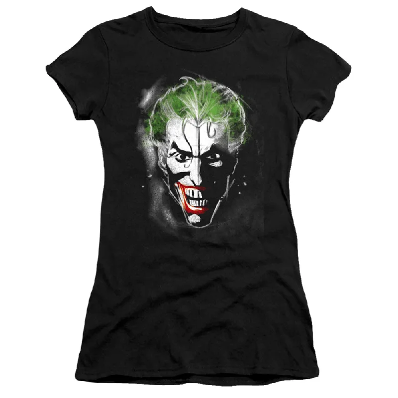Instant Savings Batman Juniors T-Shirt Joker Face Makeup Black Premium Tee