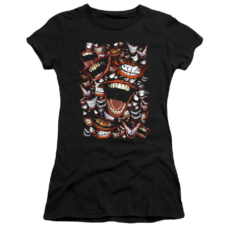 Deal Mania Batman Juniors T-Shirt Joker Laugh Repeat Black Premium Tee