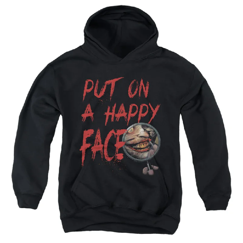 Deep Discounts Batman Kids Hoodie Happy Face Black Hoody