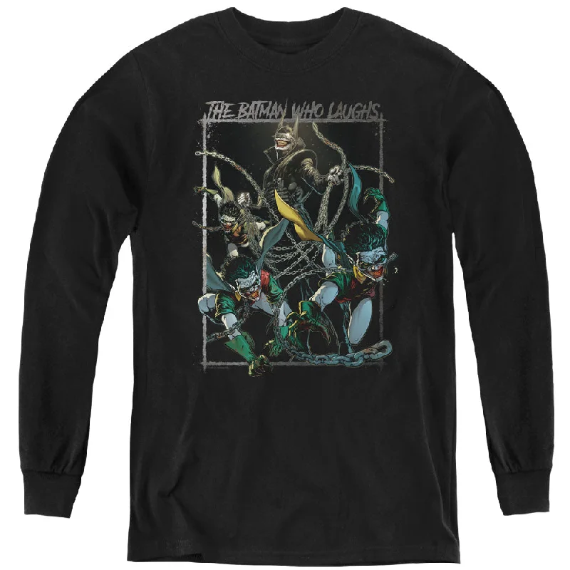 Clearance Event Batman Kids Long Sleeve Shirt Who Laughs Black Tee
