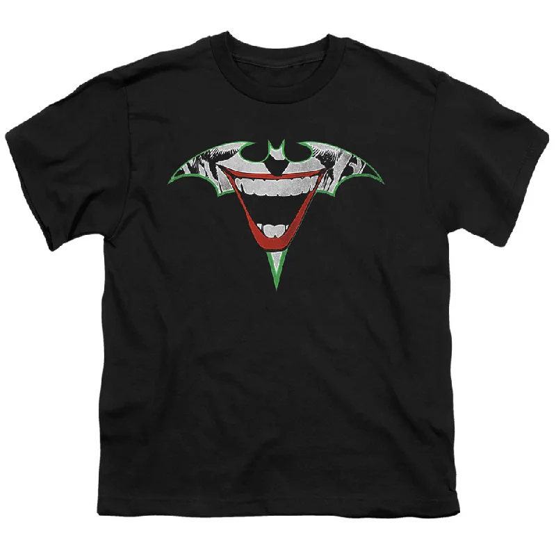 Price Rollback Batman Kids T-Shirt Joker Bat Logo Black Tee