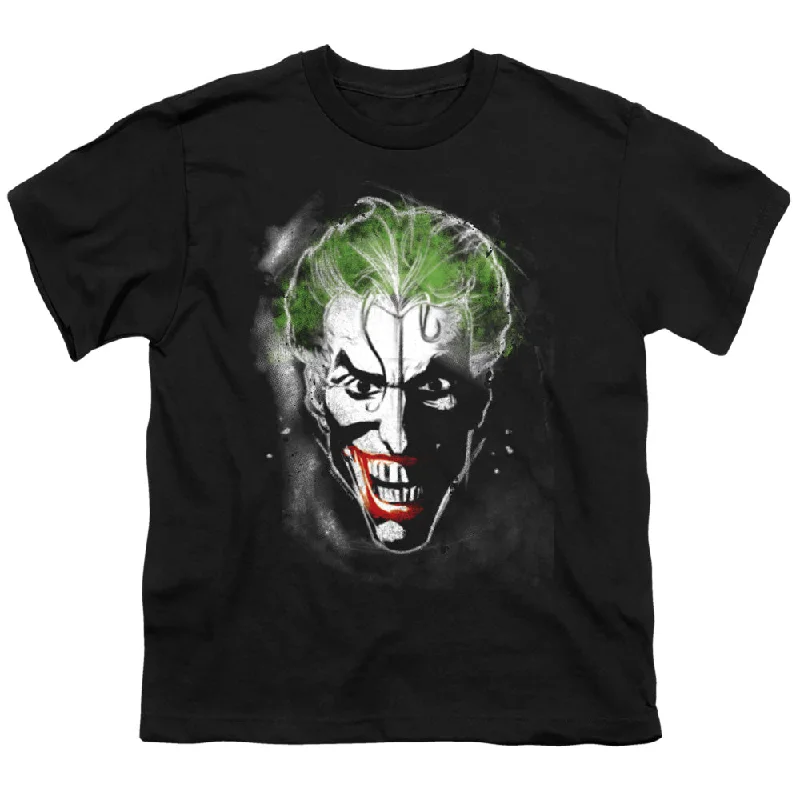 Warehouse Sale Batman Kids T-Shirt Joker Face Makeup Black Tee