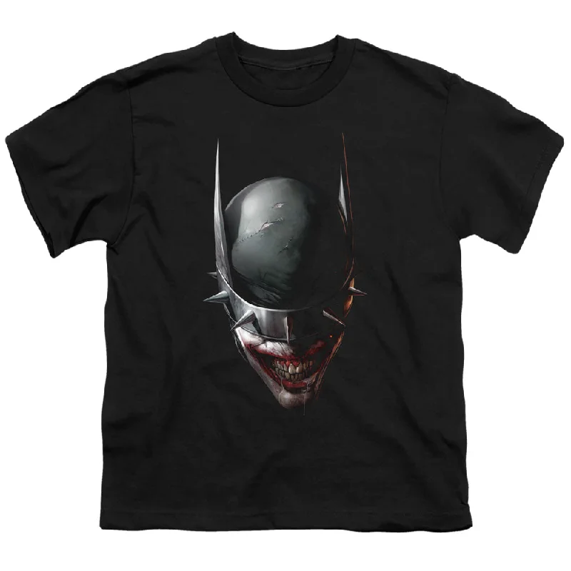 Midnight Sale Batman Kids T-Shirt Who Laughs Close Up Black Tee