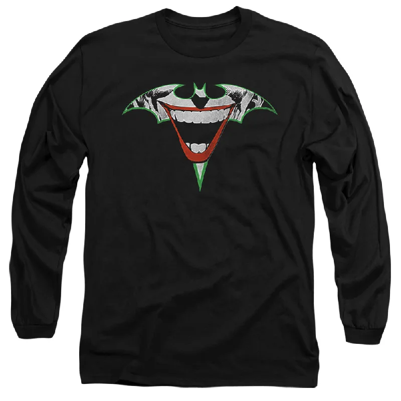 Final Clearance Batman Long Sleeve T-Shirt Joker Bat Logo Black Tee