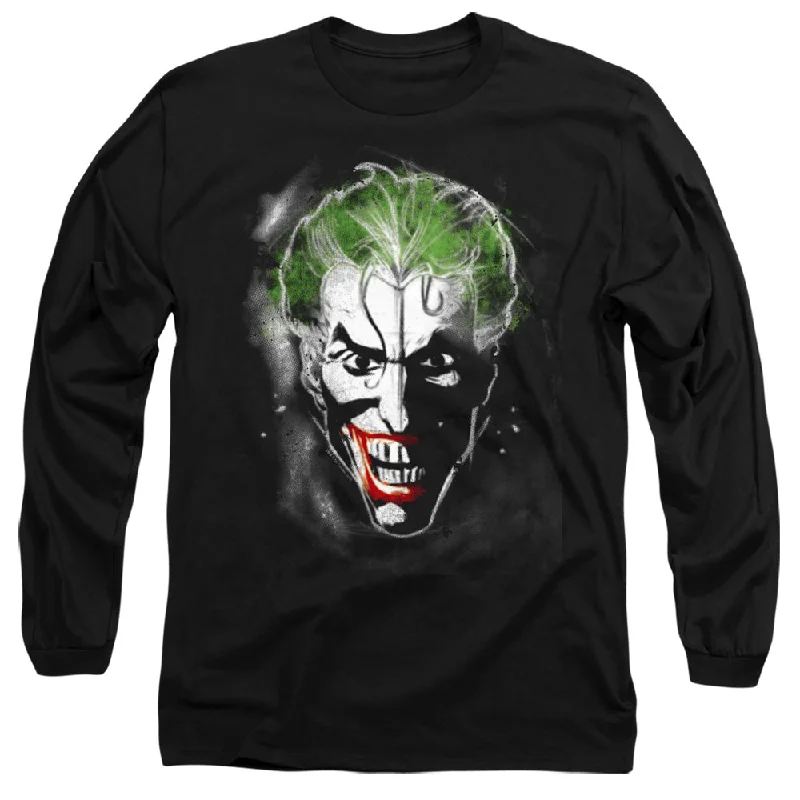 Customer Appreciation Sale Batman Long Sleeve T-Shirt Joker Face Makeup Black Tee