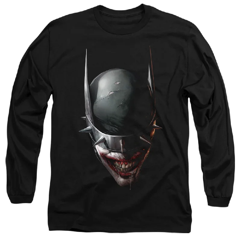 Exclusive Access Batman Long Sleeve T-Shirt Who Laughs Close Up Black Tee