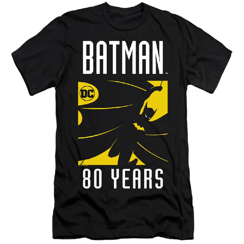 Unbeatable Prices Batman Premium Canvas T-Shirt 80 Years Silhouette Black Tee