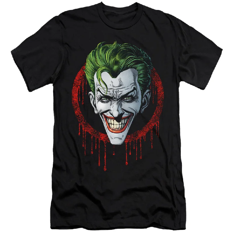 Shop and Save Batman Premium Canvas T-Shirt Joker Drip Black Tee