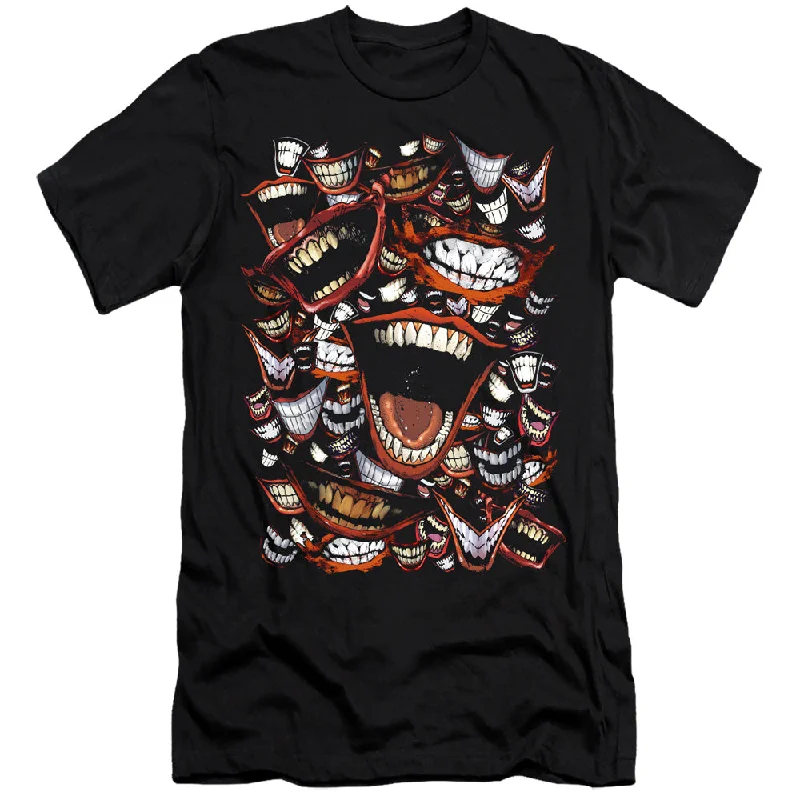 Deal Alert Batman Premium Canvas T-Shirt Joker Laugh Repeat Black Tee